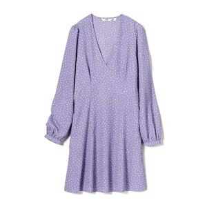 Uniqlo light purple polka-dot dress